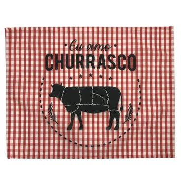 Imagem de Kit Jogo Americano com 4 Churrasco Vermelho - NSW Decor