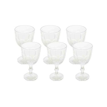 Imagem de Conjunto 6 Taças de Água Vidro Faces 300 ml Lyor