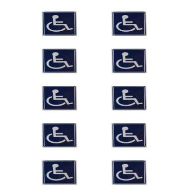 Imagem de KIT 10 PlacaS DE Sinalização 20x15 Deficiente Físico C/ NFE - JA