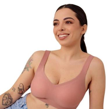 Imagem de Sutiã Comfort UP Sem Costura Bojo Flexível PP Ao G3 Fita UP, Rose, G (