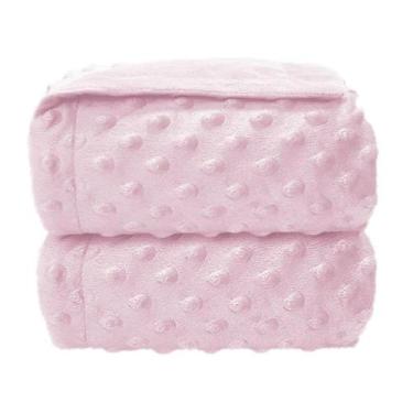 Imagem de Manta Infantil Dots Lisa  Rosa Bebê - Laço Bebê