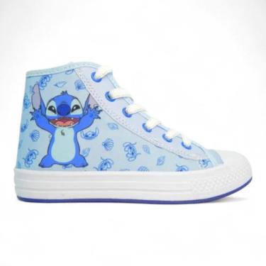 Imagem de Tênis Infantil Disney Stitch Casual Conforto Original, Azul, Branco, 2