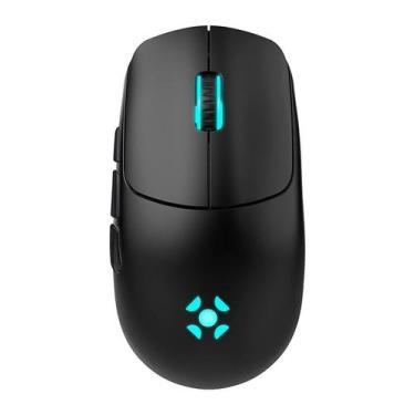 Imagem de Mouse Gamer Sem Fio Fortrek Rogue RGB 16000DPI 6 Botoes Bluetooth Pret