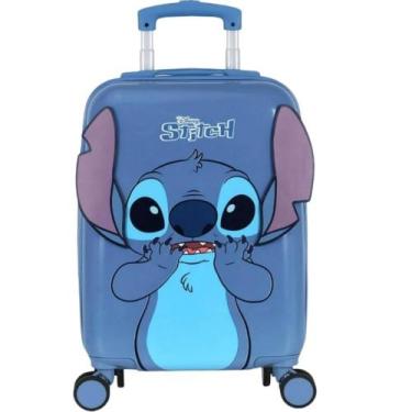 Imagem de Mala de bordo stitch luxcel infantil unissex com rodas mf10533sc, Azul