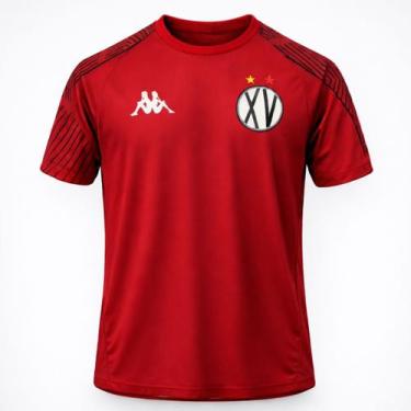 Imagem de Camisa XV de Piracicaba Kappa 2026 Athens Vermelho - Masculino Tamanho