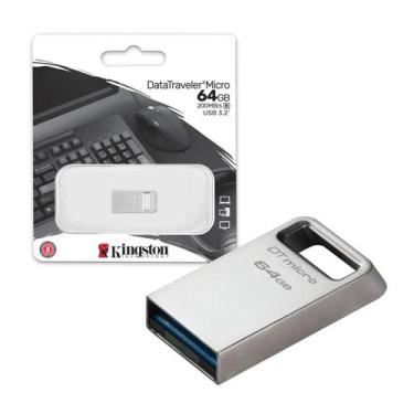 Imagem de Pen Drive 64gb Usb 3.2 DataTraveler Micro DTMC3G2/64GB Kingston