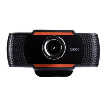 Imagem de Webcam Hd Oex Easy USB/P2  Microfone Embutido Preto - W200