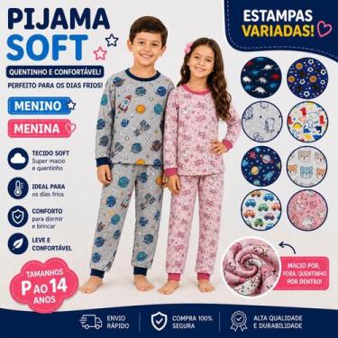 Imagem de Pijama Longo Soft Infantil  Inverno Estampado para Menina - Mafessoni,