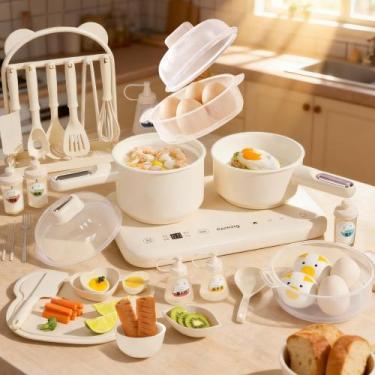 Imagem de Kit de Cozinha BICRET Fogão Duplo Montessori para Brincar