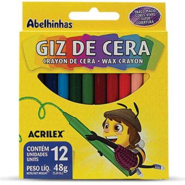 Imagem de Giz de Cera Fino 12 Cores 48G PCT.C/12 - Acrilex