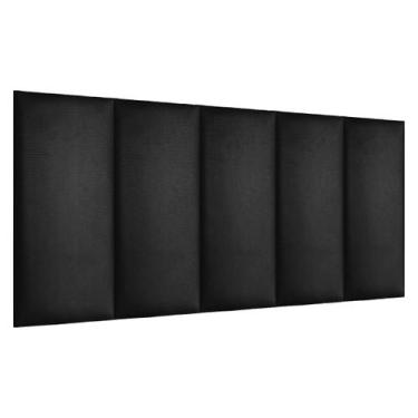 Imagem de Kit Placa Cabeceira Modular Adesiva Cama Box Estofada Solteiro Casal Q