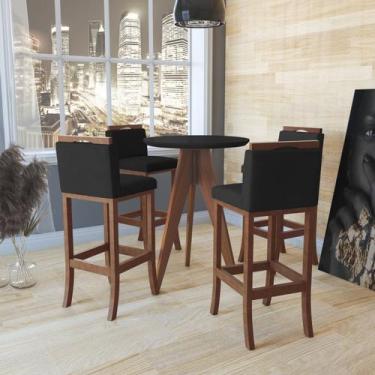 Imagem de Bistrô Europa Marrom Pinhão/Preto - CCS Interiores