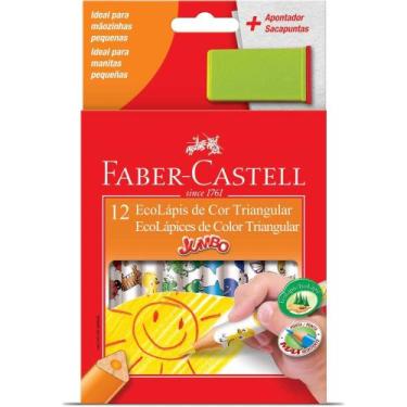 Imagem de Lapis De Cor Jumbao Ecolapis 12 Cores Decorado Pct.C/06 Faber-Castell