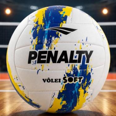 Imagem de Bola Vôlei Penalty Soft XXIII Quadra Costurada Macia Resistente Cor:Az