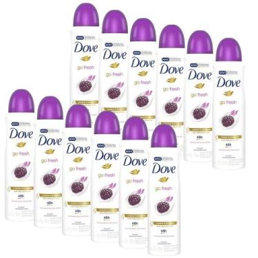 Imagem de Kit 12 Desodorante Antitranspirante Aerosol Dove Go Fresh Amora e Flor
