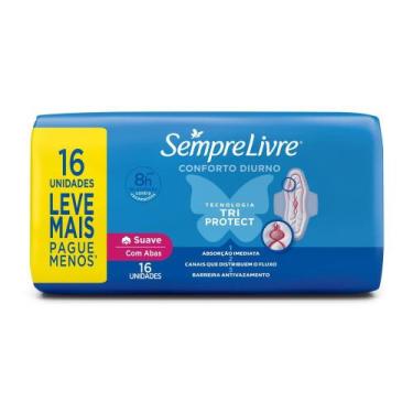 Imagem de Absorvente Sempre Livre Adapt Plus Suave com Abas 16 Unidades
