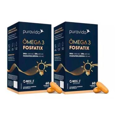 Imagem de 2x Ômega 3 Fosfatix 1000 Mg De Dha 400 Mg De Epa - Pura Vida - Puravid