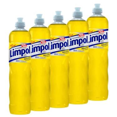 Imagem de Detergente Neutro Limpol Kit 5 Unidades 500ml
