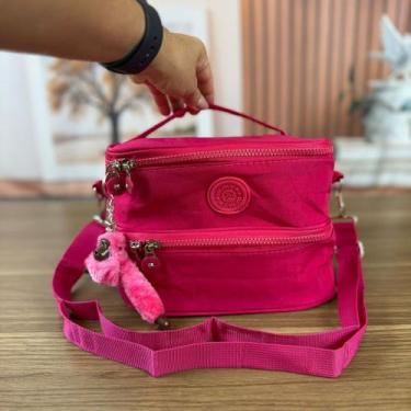 Imagem de Bolsa Térmica Feminina Marmita Almoço Viagem Alça Transversal Impermeá