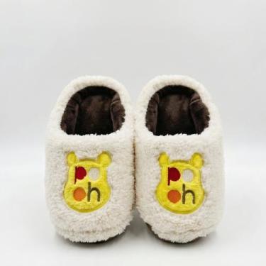 Imagem de Pantufa Ursinho Pooh Sherpa Plush Unissex 27/28 Conforto Aconchegante 
