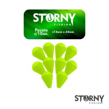 Imagem de Boia Guia Lambari Storny Isopor , N2 C/10PÇ, Amarelo