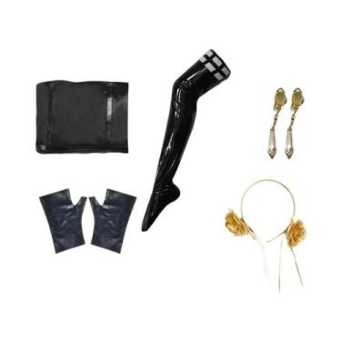 Imagem de Cosplay Yor Forger - Traje Completo com Peruca, Bandana, Meias e Brinc