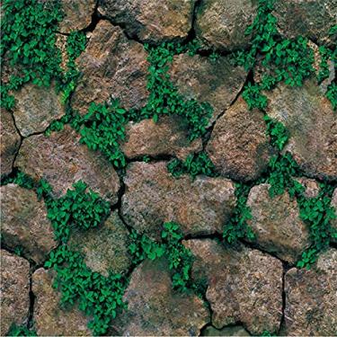 Imagem de WSWJDW Decoração da casa 3D PVC adesivo de parede vintage papel tijolo pedra de efeito rústico papel de parede autoadesivo da sala de estar, 1,45 cm x 5 m