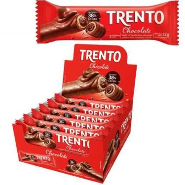 Imagem de Kit 12 Caixa Trento Recheio Chocolate Ao Leite Cremoso 16 Un - Peccin