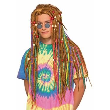 Imagem de Peruca masculina Forum Generation Hippie Rainbow Dreads, Conforme mostrado., tamanho nico