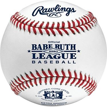 Imagem de Rawlings Bola de beisebol Beisebol Ruth League, com costura elevada, 12 unidades, RBRO