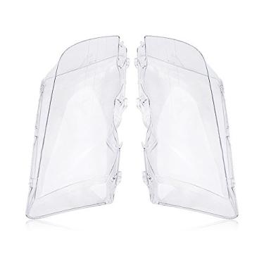 Imagem de Par de lentes de farol, capa de farol L&R substituição de capa de lente transparente para 1998 1999 2000 2001 E46 320i 325i 325xi 330i 330xi 4 portas