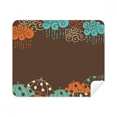 Imagem de Pano de limpeza de tela com estampa de chuva, guarda-chuva de chuva, 2 peças, tecido de camurça