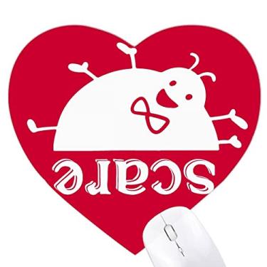 Imagem de Scare Outline Ladybug Adorável Mignon Heart Mousepad Tapete de borracha para escritório