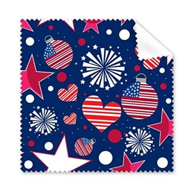 Imagem de Pano de limpeza com a bandeira dos EUA Love Heart Star Festival 5 peças