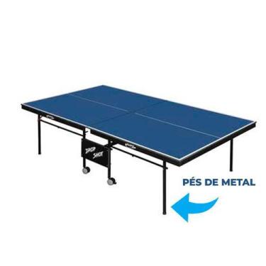 Mesa de Ping-Pong Dobrável Klopf, Com Rodas, MDF 18mm, Azul - 1084