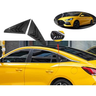 Imagem de GZBFTDH Acessórios para persianas de janela lateral traseira para carro, para MG 5 2021 2022 Air Vent Scoop Shades Cover Auto Exterior