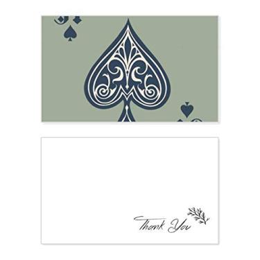 Imagem de Utensílios de jogo com estampa de cartas de baralho, cartão de agradecimento, papel de aniversário, agradecimento de casamento