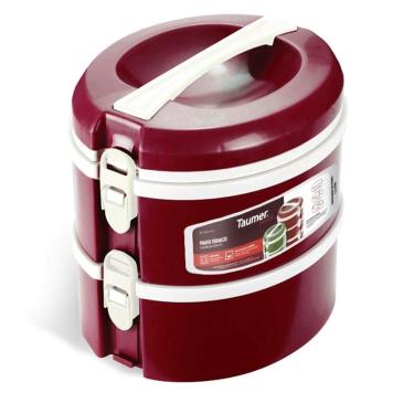 Imagem de Conjunto 2 Prato Térmico Marmita Refeição Almoço Marmitex Comida - Taumer