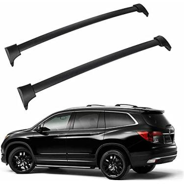 Imagem de 2 peças de alumínio transversal barra transversal trilho de teto, bagagem, transportador de carga serve para Honda Pilot 2016-2020