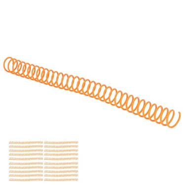 Imagem de 20Pcs Plastic Spiral Binding Coils Stationery accessories19mm 3/4in ID 30 Holes Spirals for A4 A5 Notebook (Orange)