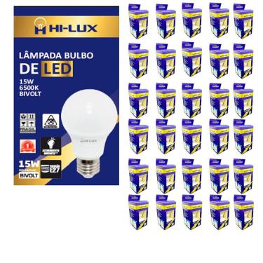 Imagem de Kit 30 Lampadas De Led 15W 6500K E27