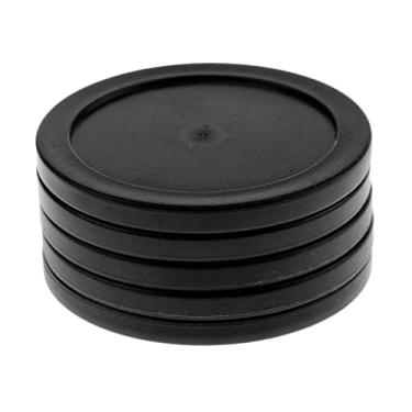 Imagem de Menolana Discos de material plástico de 62 mm para mesas de jogos, conjunto de 5, preto