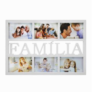 Imagem de Porta Retrato Familia Parede 6 Fotos Mural 10X15cm - Moment