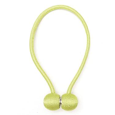 Imagem de Cinta de cortina de fivela magnética de cortina de cor sólida Cinta de fivela magnética de contas redondas Cinta de fivela magnética sem perfuração sem instalação sem instalação Cinta de cortina tiebacks, T4,2 PCS