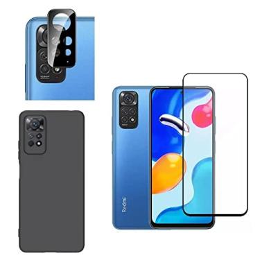 Imagem de Capa Anti Impacto Aveludada + Película Cerâmica + Pel Câmera Para Xiaomi Redmi 10a Note 11 Pro X4 Pro 5G (Note 11)