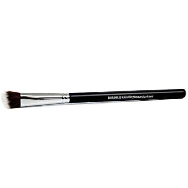 Imagem de (1 pc mini Angled Kabuki, Black) - Angled Eyeshadow Blending Makeup Brush - Small Mini Angle Kabuki Synthetic Bristles Best for Precision Blending Eye Shadows, Vegan Brochas Para Ojos