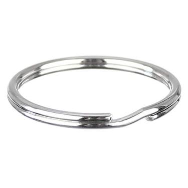 Imagem de Pacote com 100 – Chaveiros grandes CleverDelights de 3,5 cm – Anéis de chave divididos de 35 mm – Conector de chaveiro forte – 35 mm