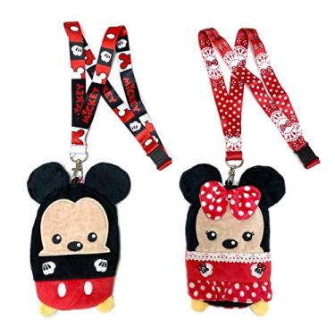 Imagem de Magical Memories Collection - Cordões com Bolsa Mickey e Minnie - Pacote com 2 - Pelúcia - Clássico - Preto, Branco, Vermelho, Amarelo - Desenho Animado - Disney