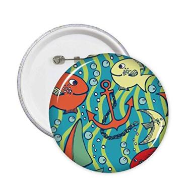 Imagem de Navegação barco peixe colorido oceano pinos emblema botão decoração acessório 5 peças