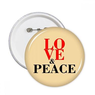 Imagem de Broche redondo Love and Peace World No War Emblema com 5 peças